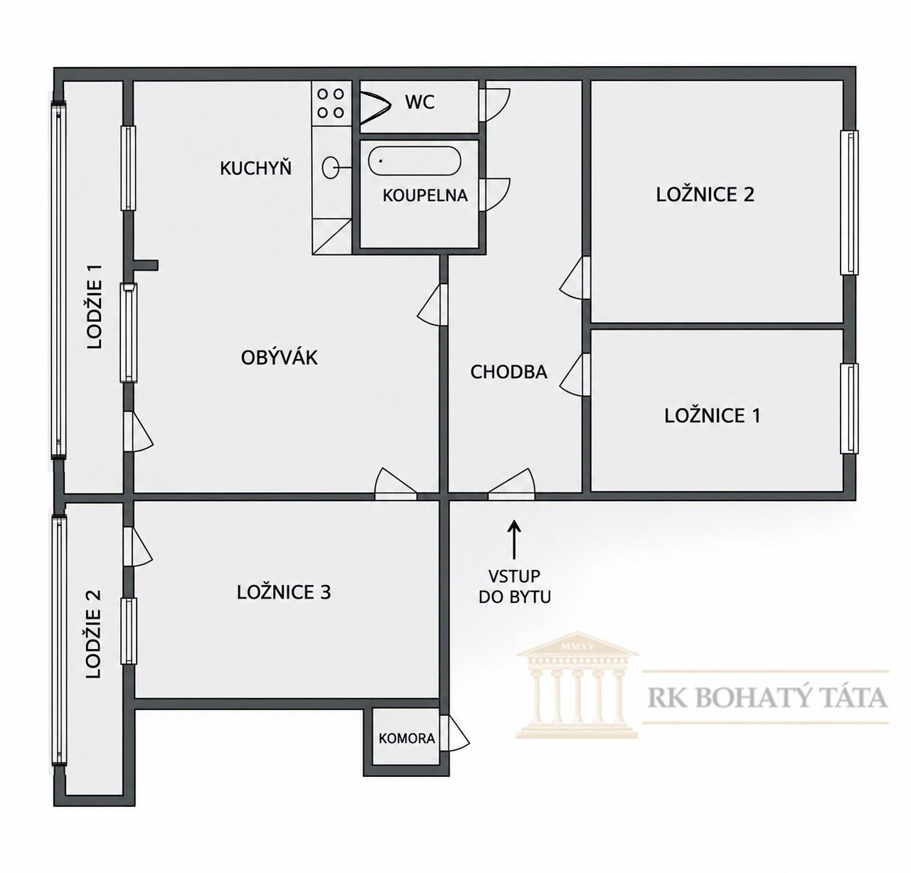 4+1, Milevská, Praha, 82 m² - 2