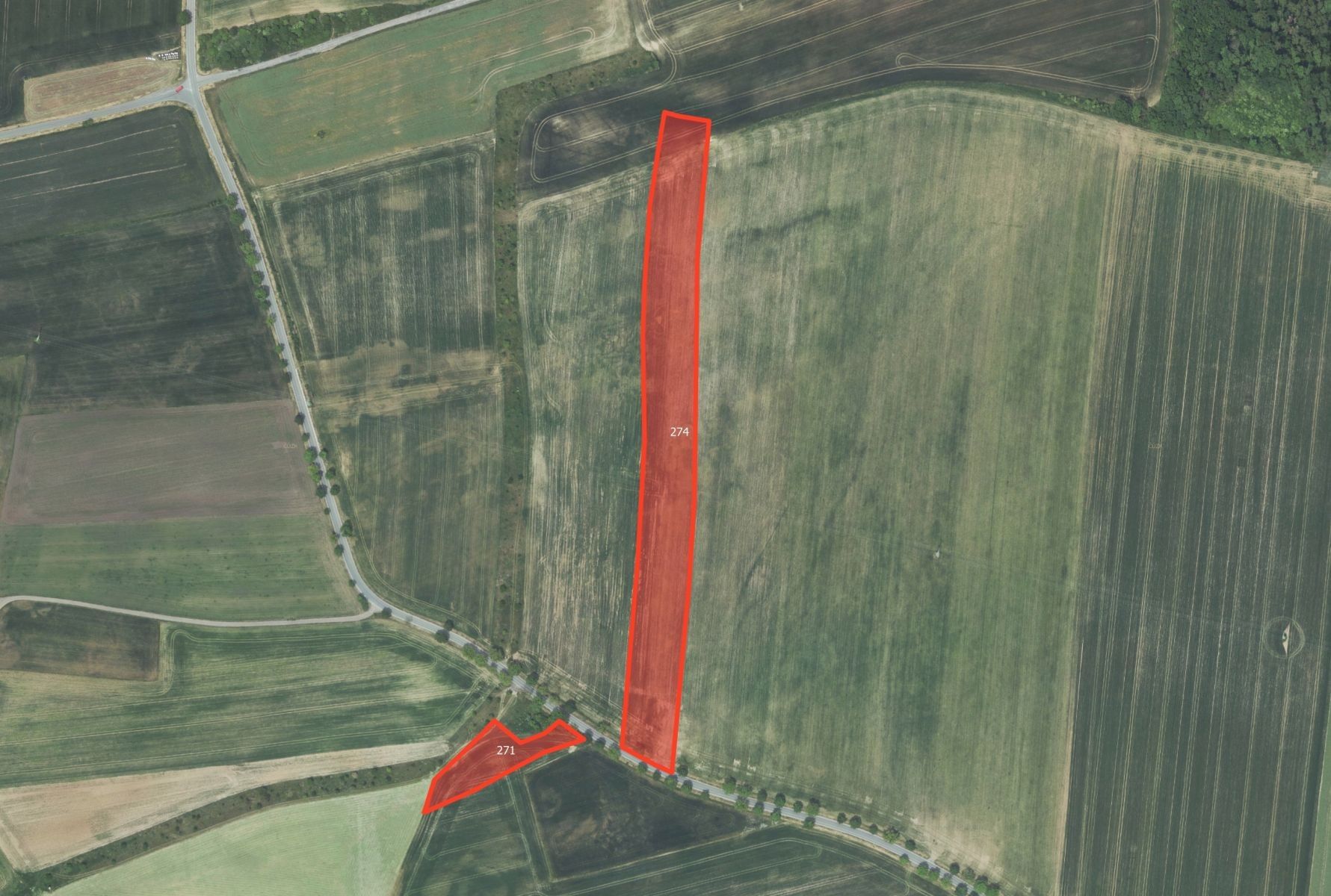 Zemědělské pozemky, Solopisky, Třebotov