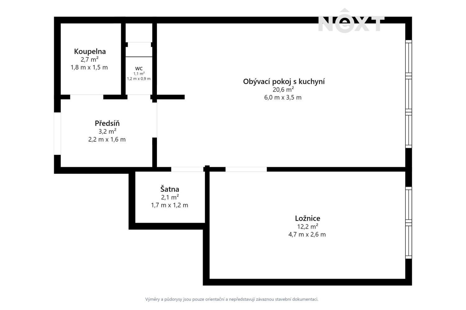 Byt 2+kk · 42 m² · Klapálkova 2242, Praha Chodov - 3