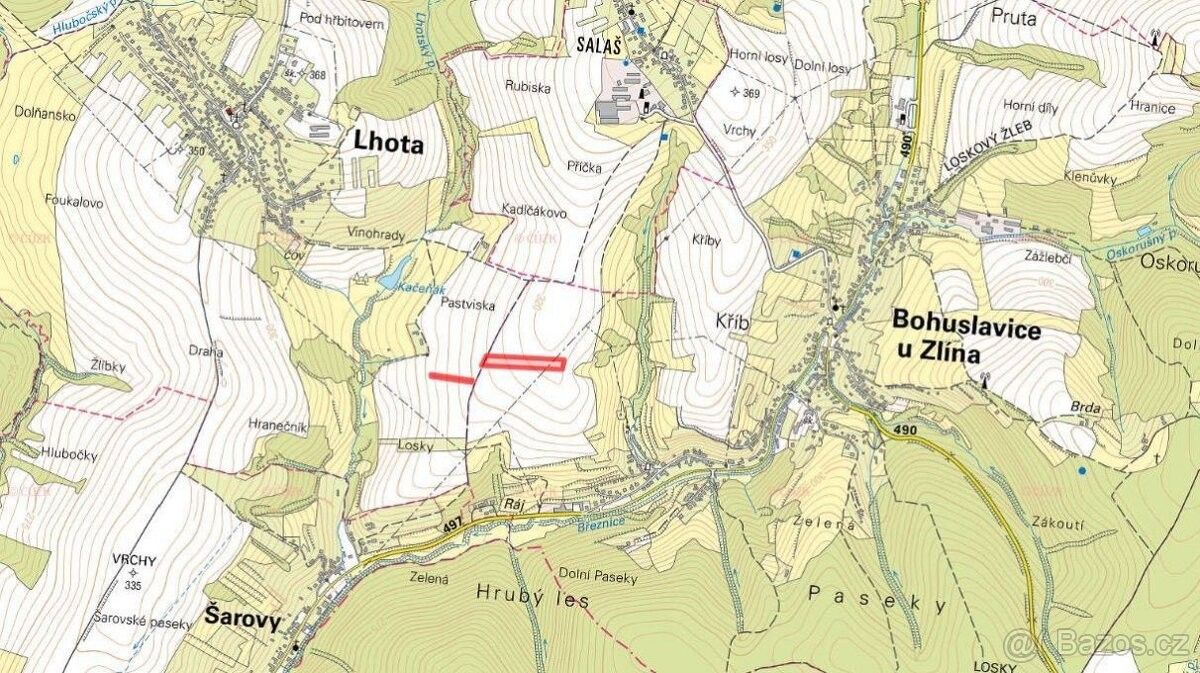 Prodej pozemek pro bydlení - Bohuslavice u Zlína, 763 51