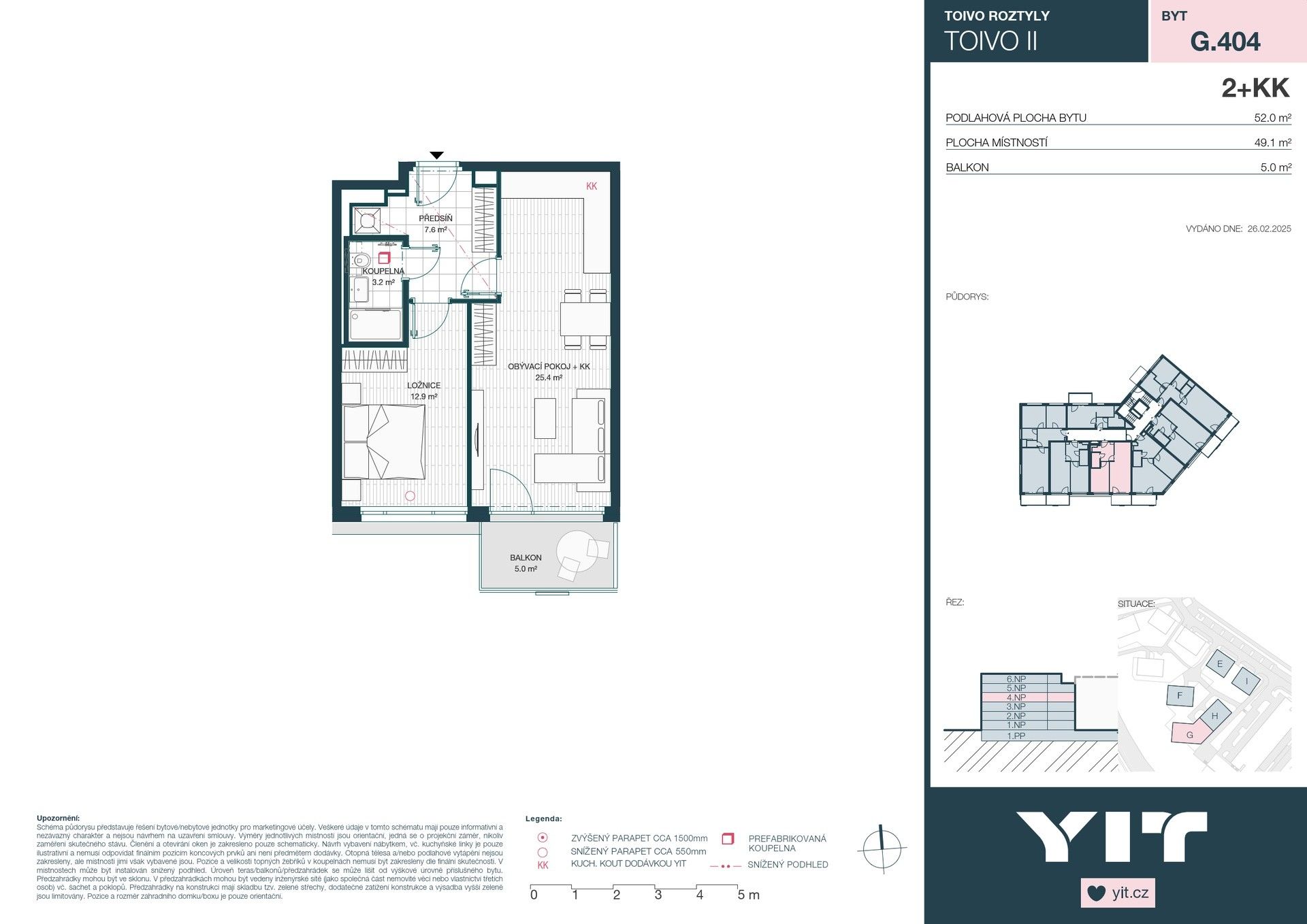 Prodej byt 2+kk - Komárkova, Praha, 49 m²