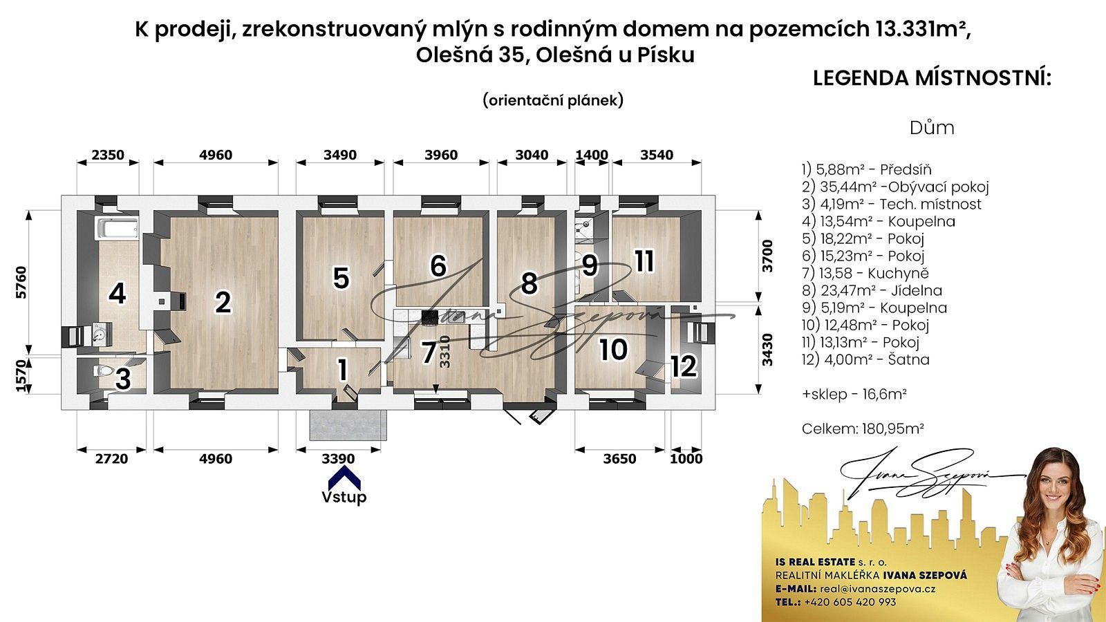 Ubytovací zařízení · 594 m² · Olešná, okres Písek - 3