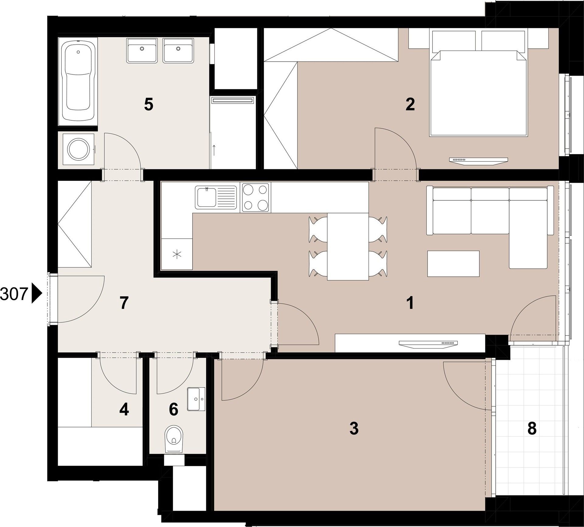 3+kk, Jana Želivského, Praha, 76 m² - 2