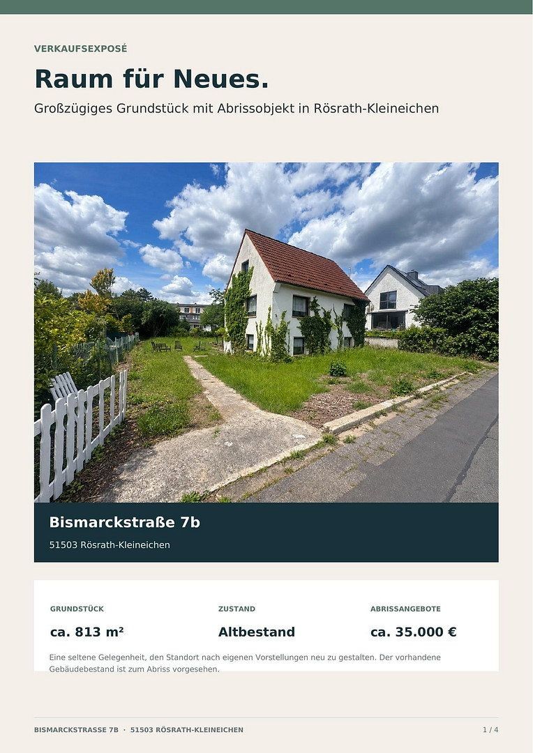 Pozemky pro bydlení, Bismarckstraße 7b, , Severní Porýní-Vestfálsko - 1