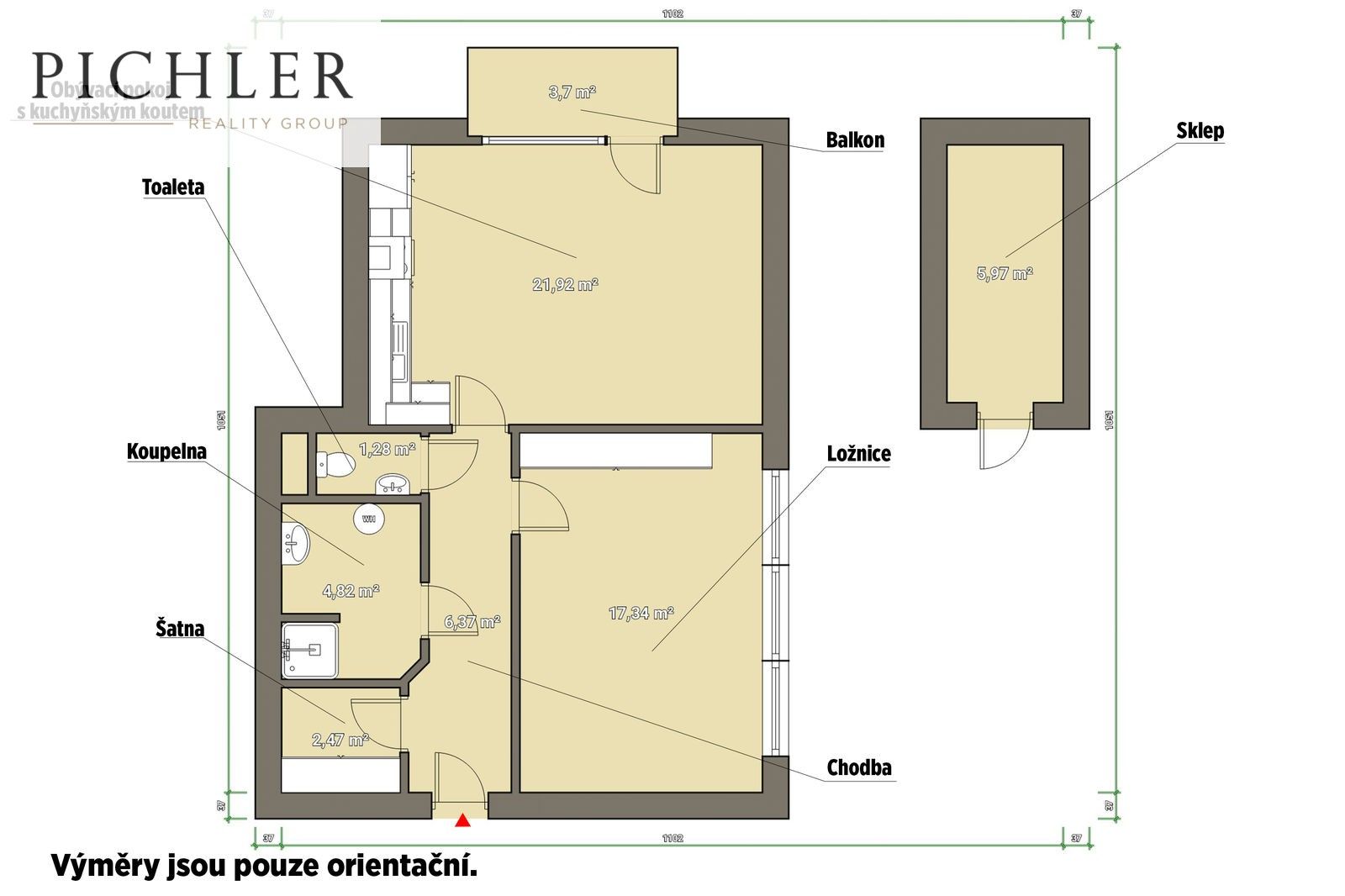Byt 2+kk · 63 m² · V Bezinkách, Plzeň Černice - 3