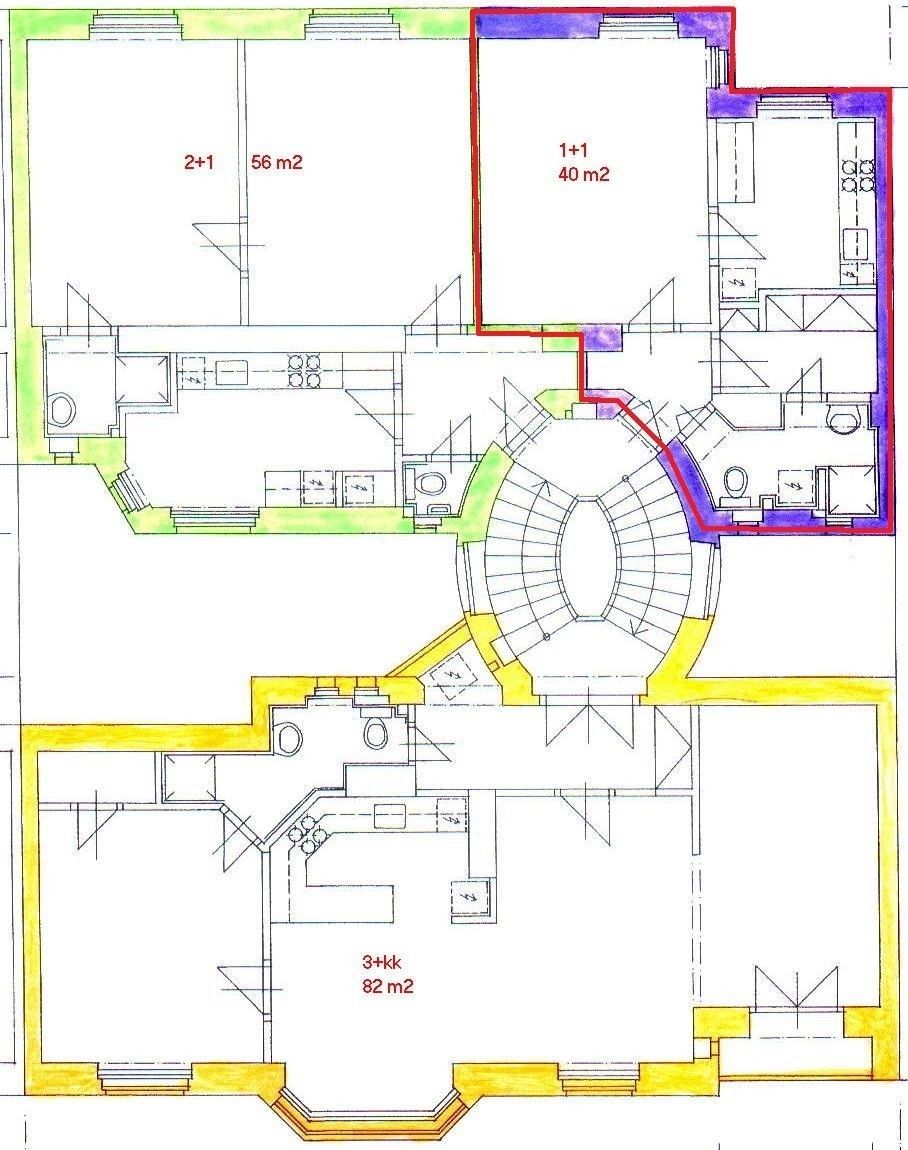 1+1, Na Václavce, Praha - Smíchov, 40 m² - 2