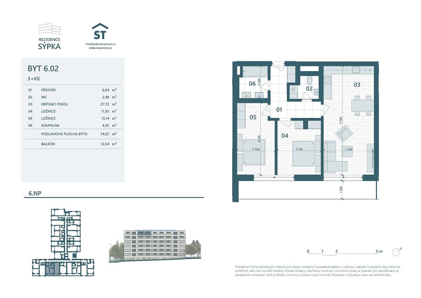 3+kk, tř. Tomáše Bati, Otrokovice, okres Zlín, 74 m² - 2