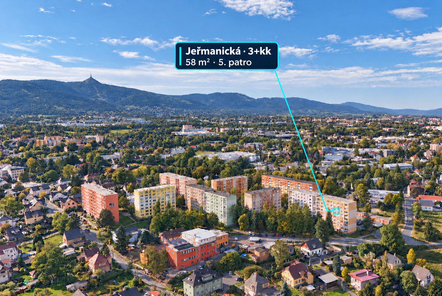 3+kk, Jeřmanická, Liberec - Liberec XXV-Vesec, 58,5 m² - 2