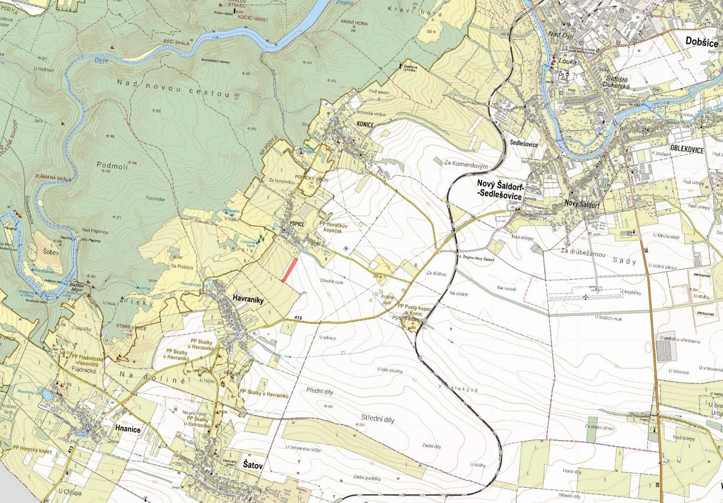 Prodej zemědělský pozemek - Znojmo - Popice, Jihomoravský kraj - 2