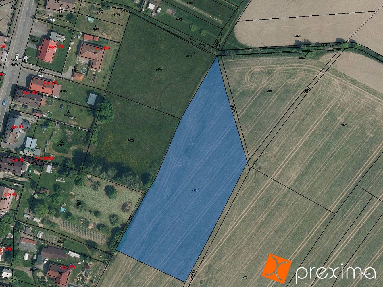 Zemědělský pozemek, 1 864 m²