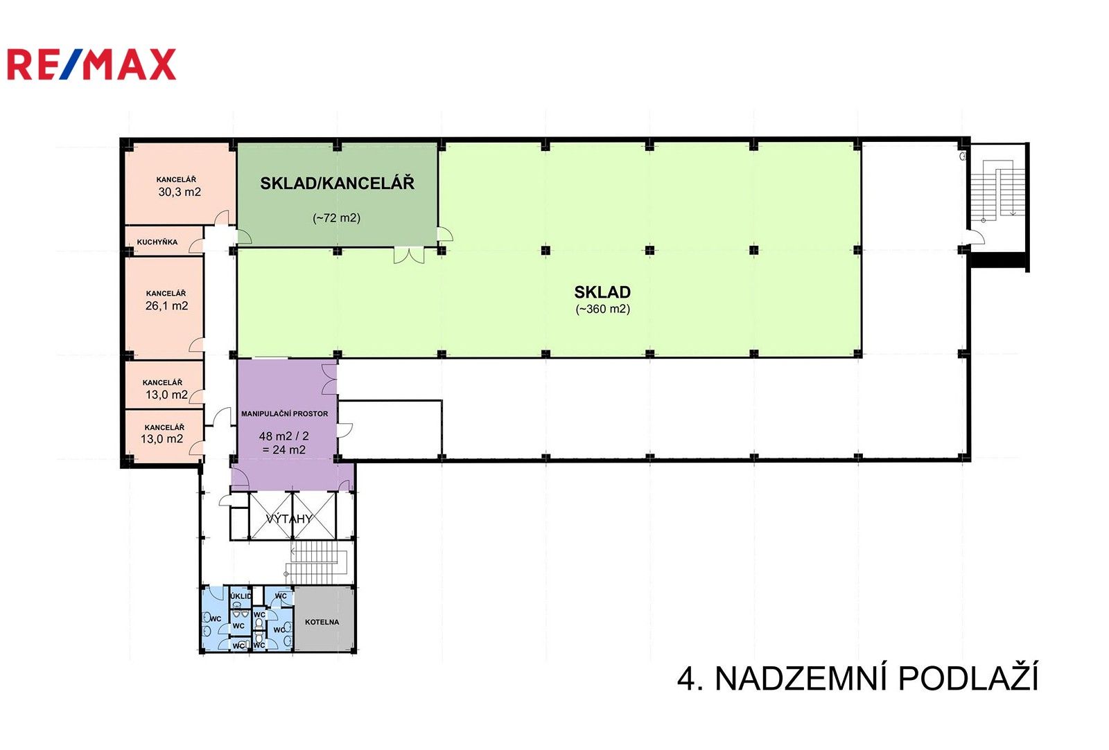 Pronájem sklad - Ve žlíbku, Praha, 456 m²