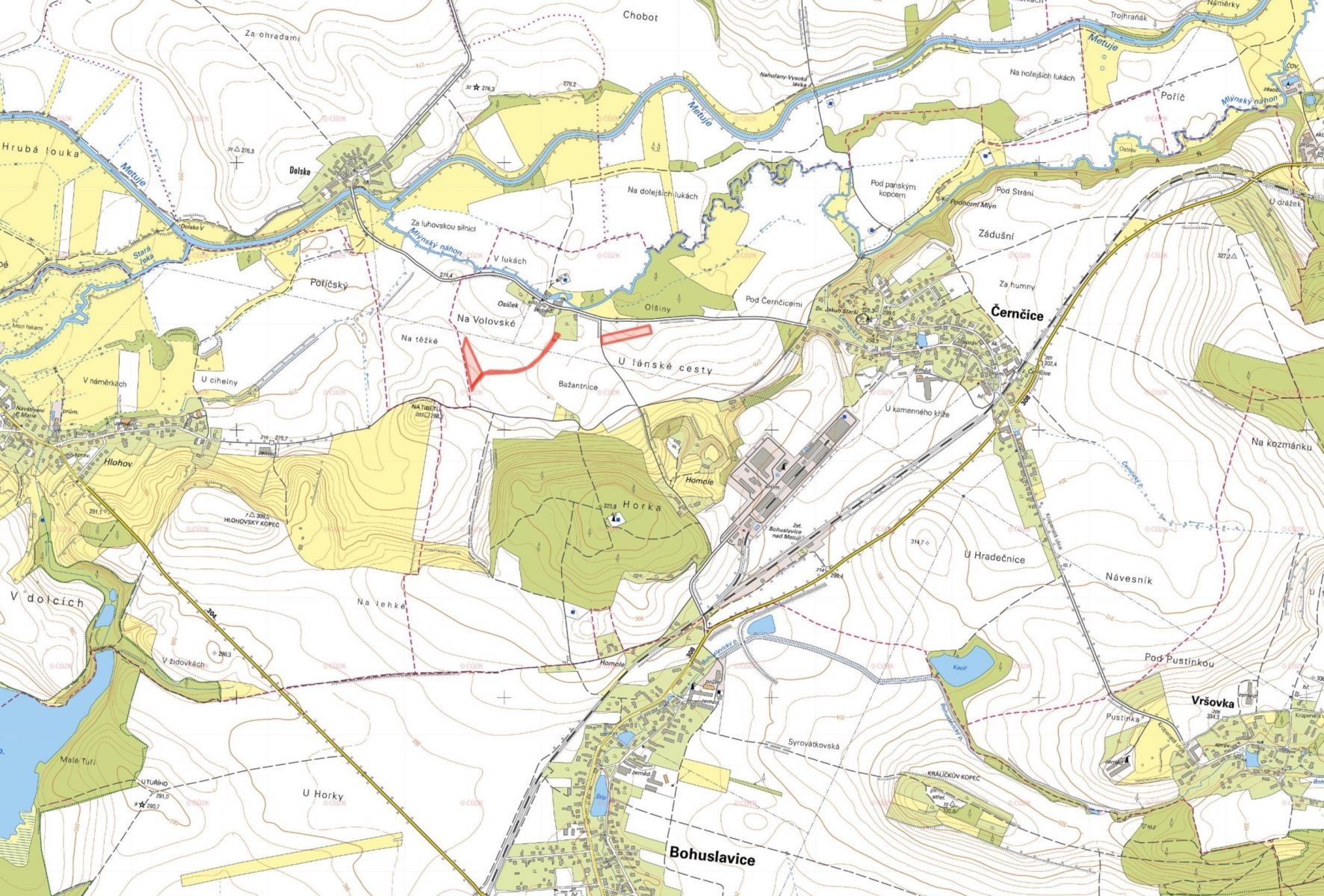 Zemědělské pozemky, Černčice