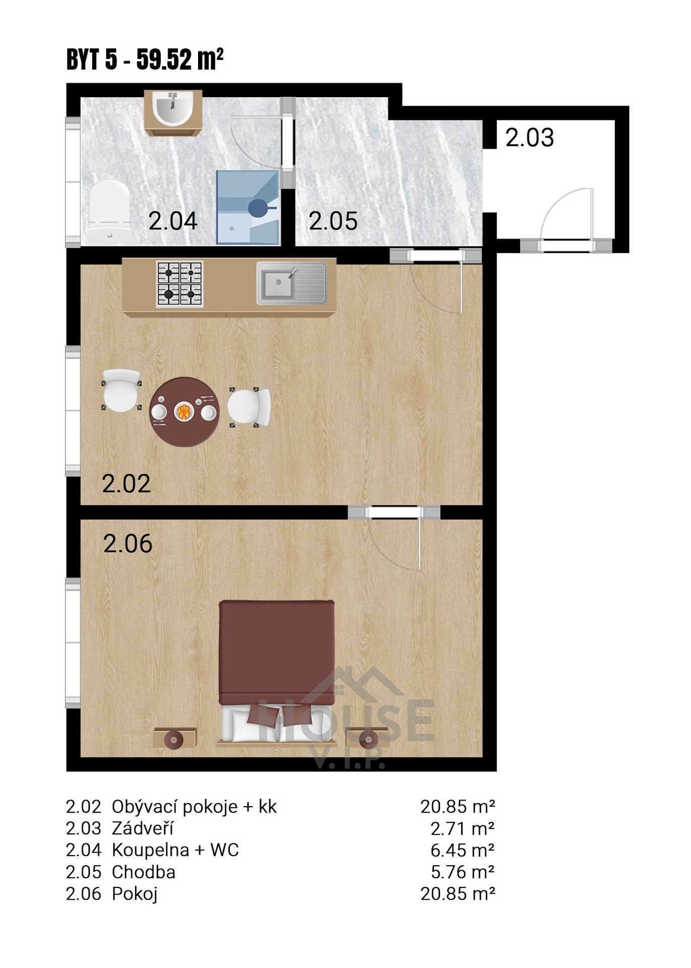 Prodej byt 2+kk - Nučice, 60 m² - 5