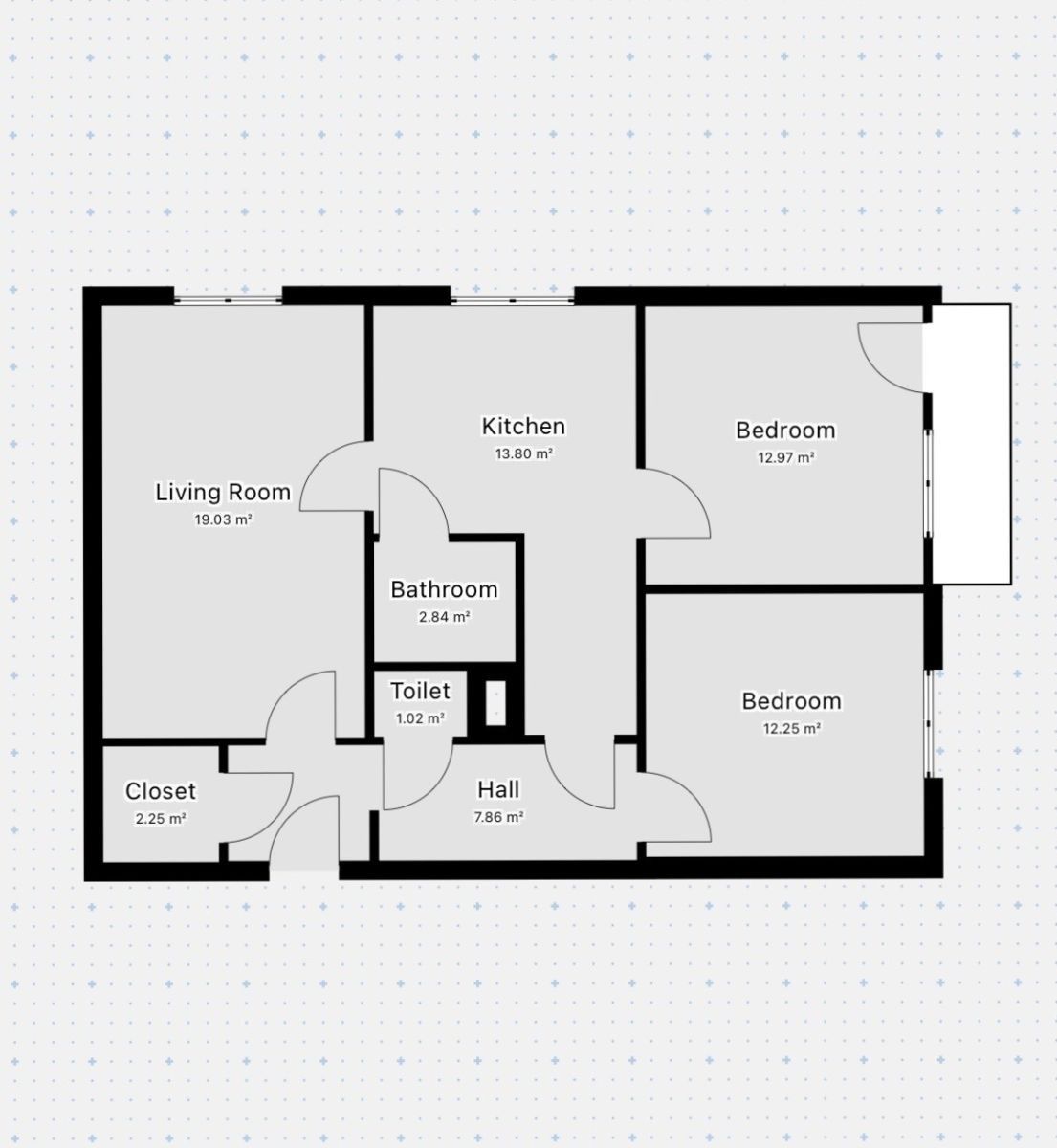 3+1, Hvozdíková, Praha - Záběhlice, 77 m² - 1
