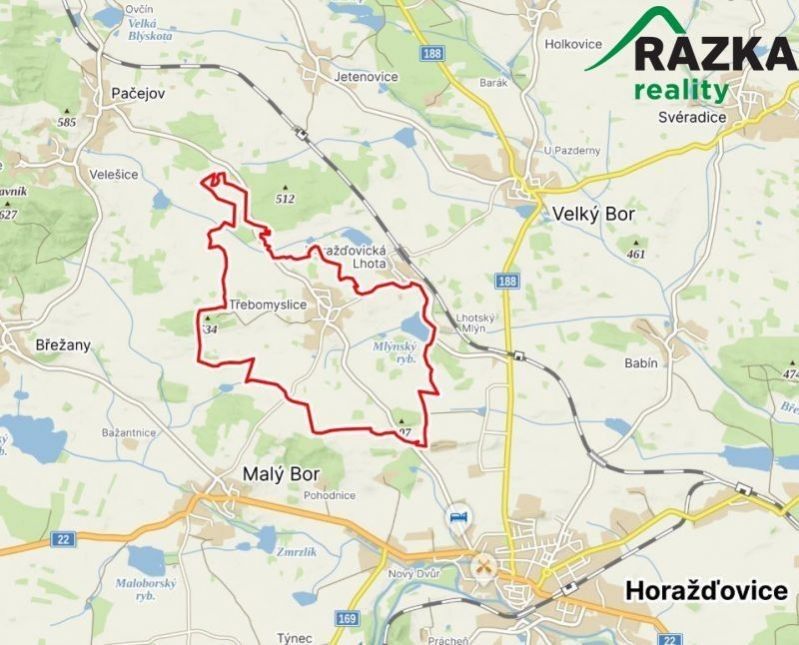 Prodej zemědělský pozemek - Třebomyslice, Horažďovice, 230 438 m²