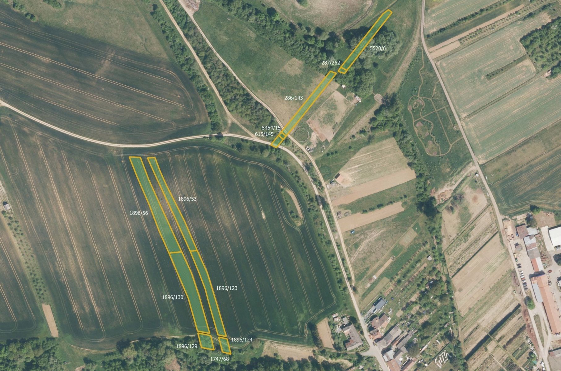 Zemědělské pozemky, Jalubí