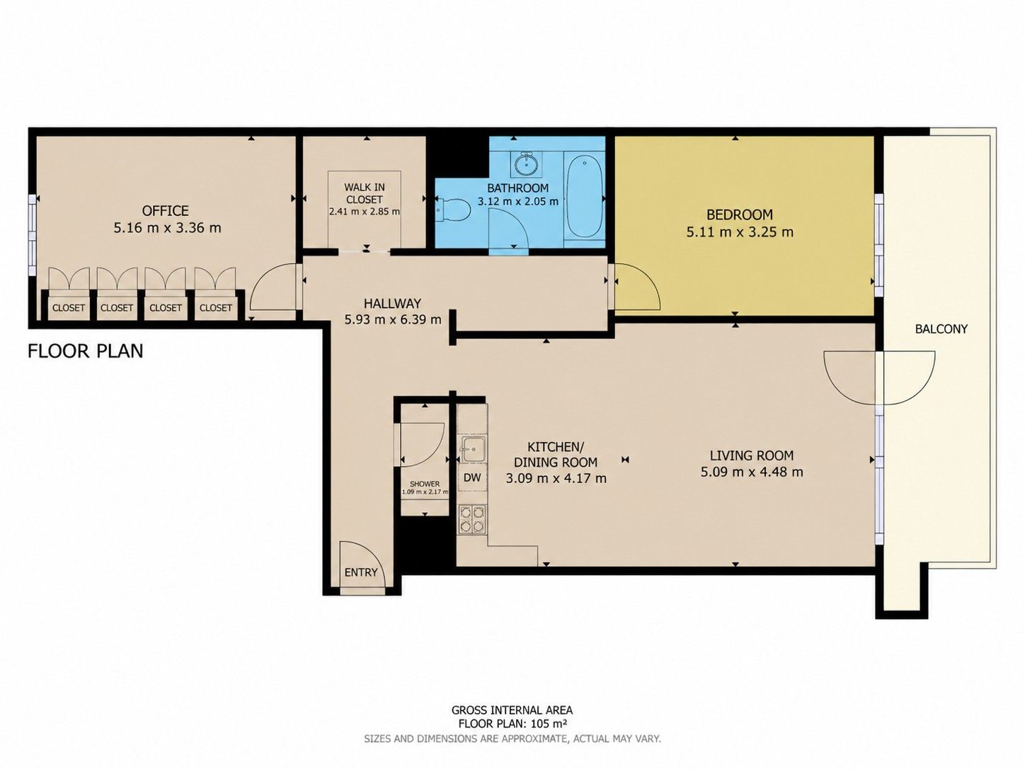 Byt 3+kk, 105 m²