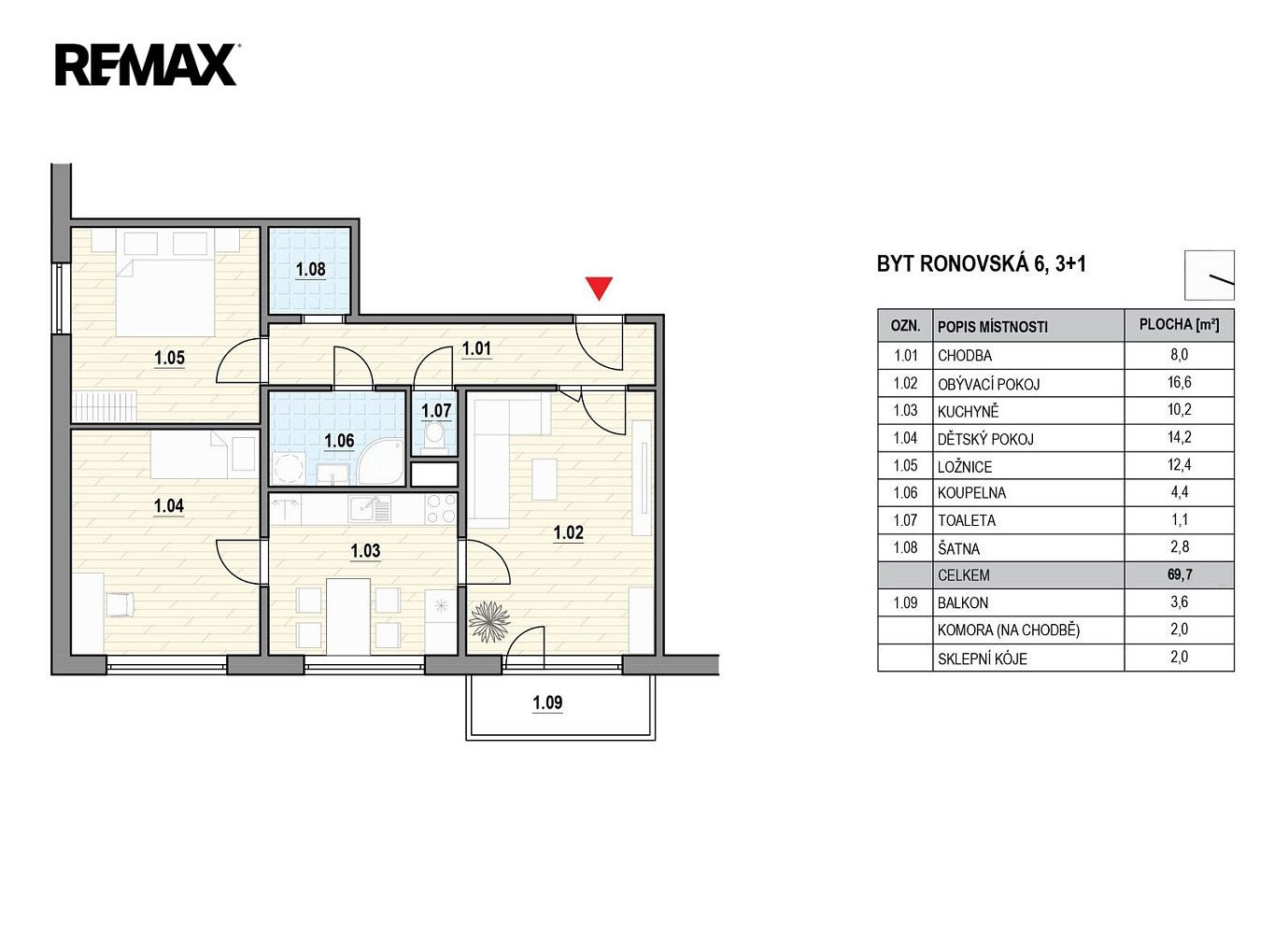 Byt 3+1 · 70 m² · Adamov, okres Blansko, Jihomoravský kraj - 3