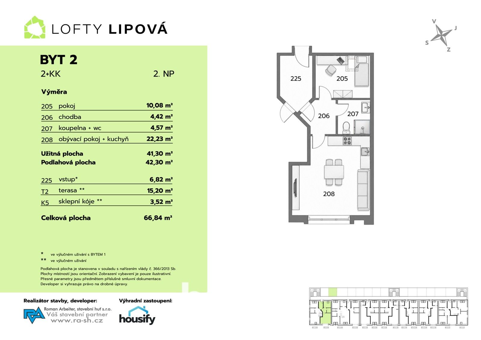 Prodej byt 2+kk - Hodonice, 42 m² - 5