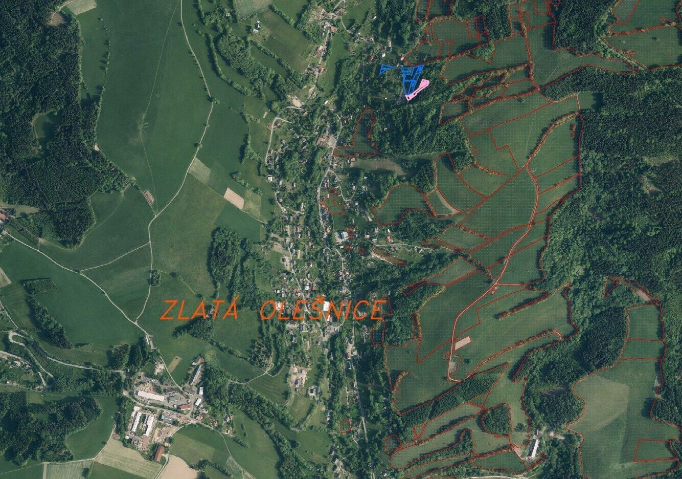 Prodej pozemek - Zlatá Olešnice, 733 m²