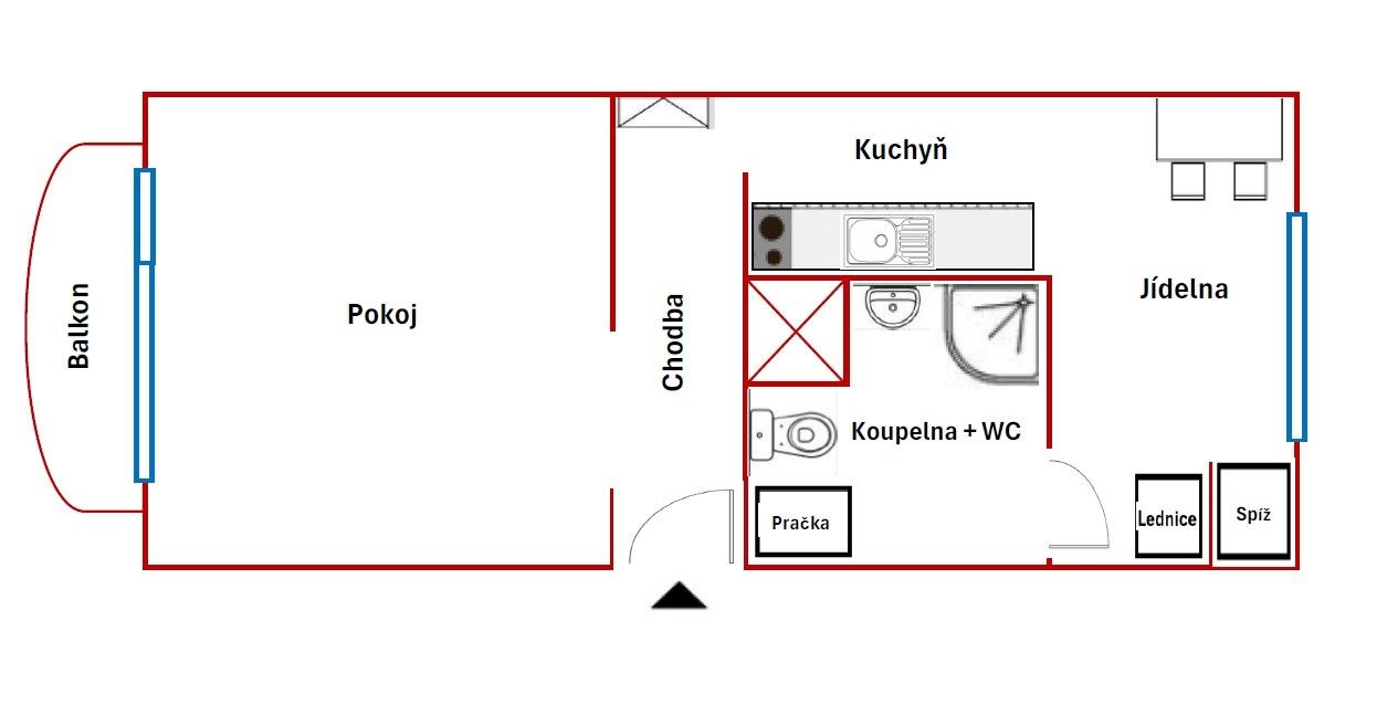 Pronájem byt 1+1 - Družstevní, Letovice, 39 m²