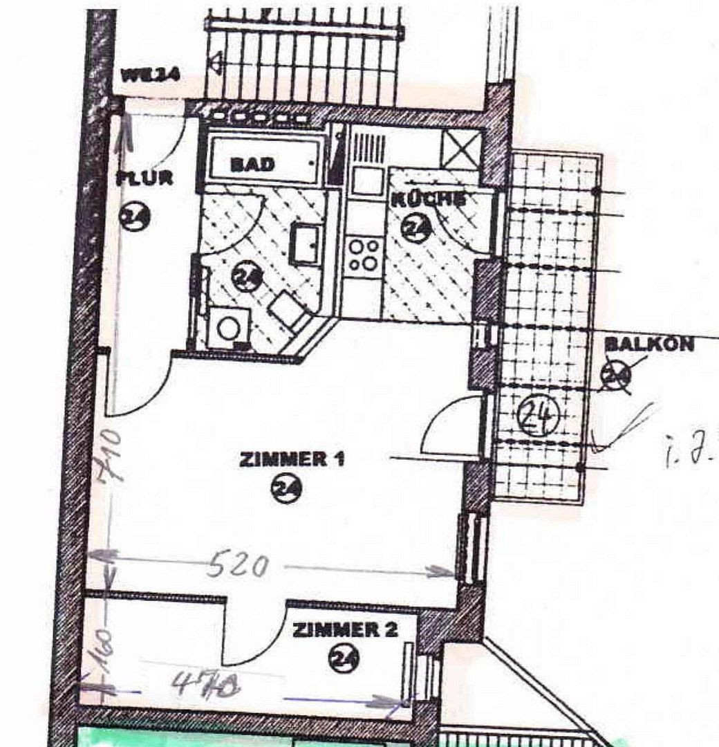 2+1, Schulstr. 28 Berlin Pankow Berlin 13187, 44 m² - 1