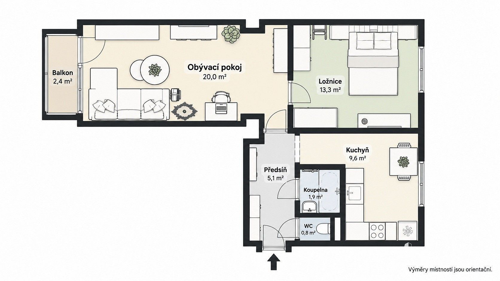Byt 2+1 · 53 m² · Praha - Libeň, okres Praha 8, Hlavní město Praha - 4