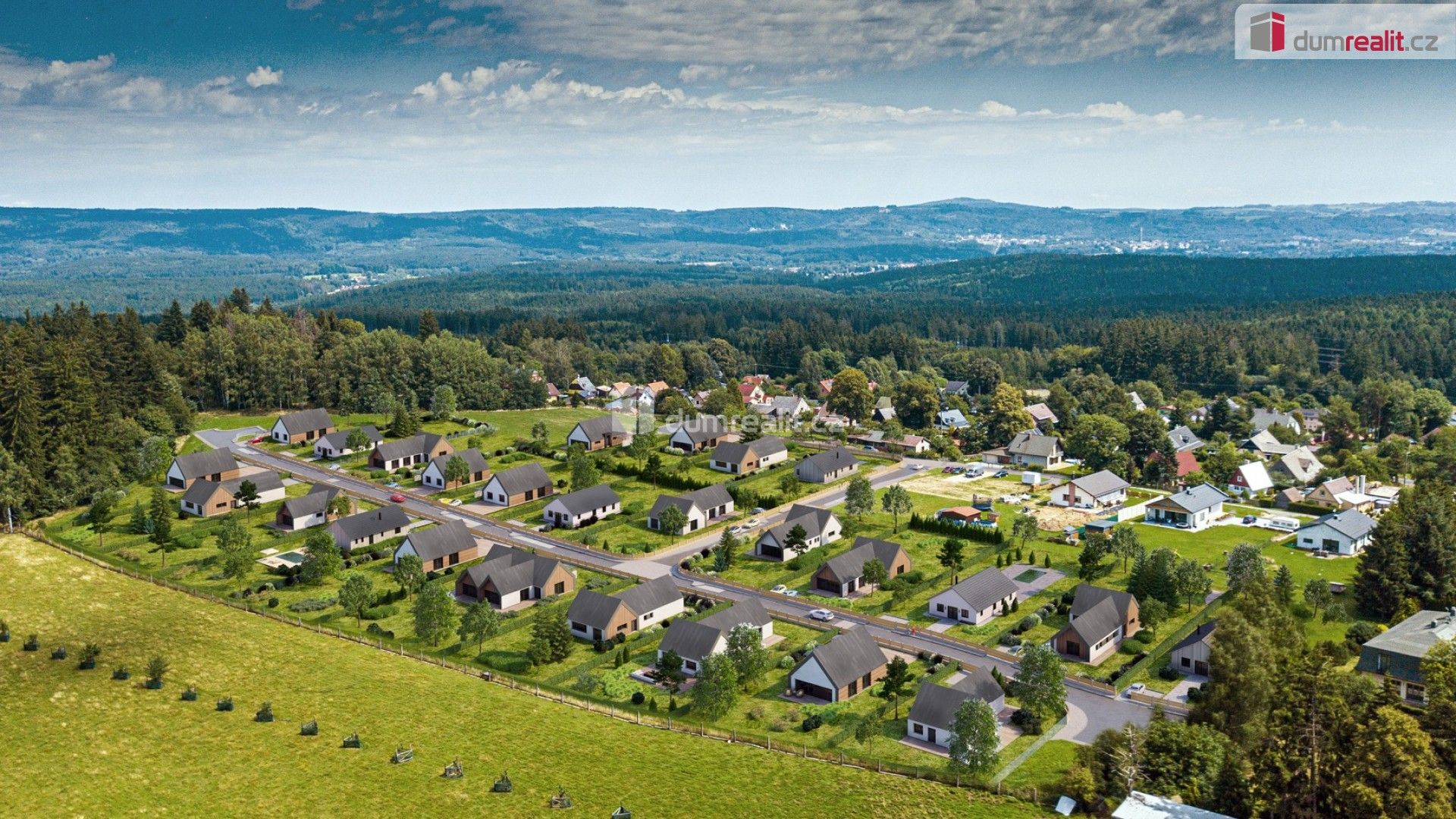 Prodej pozemek pro bydlení - Krásné, Tři Sekery, 1 392 m²