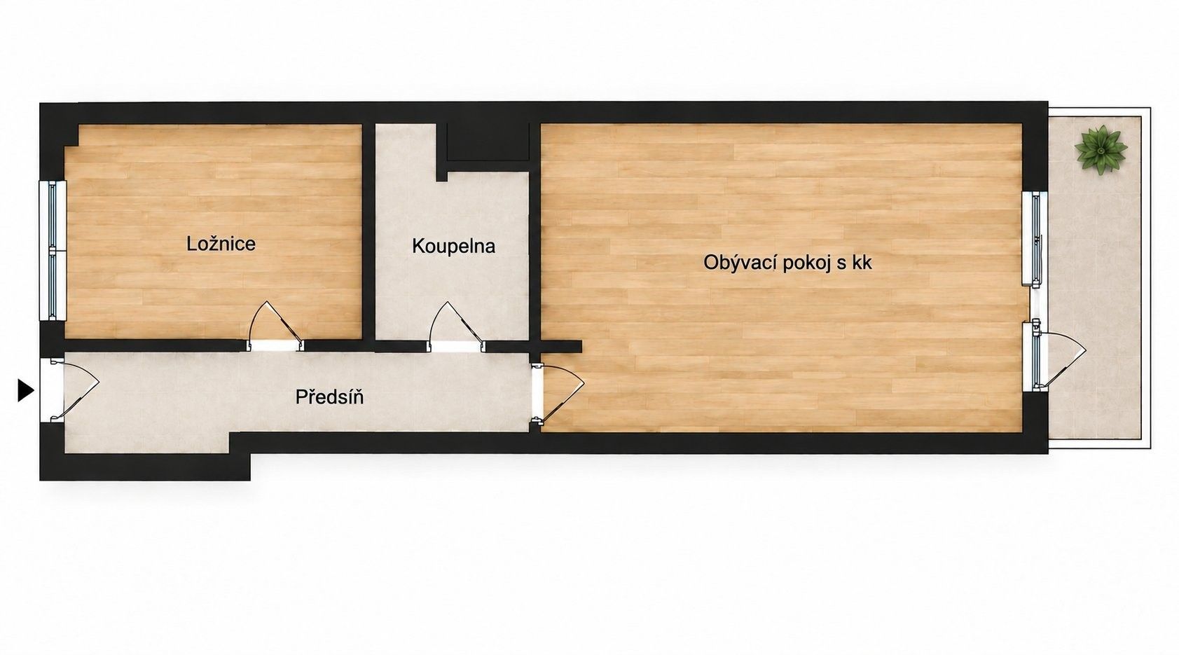 Byt 2+kk · 58 m² · Českomoravská, Praha - 4