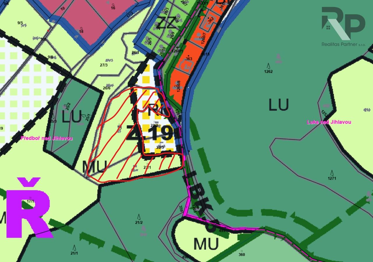 Prodej pozemek pro bydlení - Předboř, Luka nad Jihlavou, 3 388 m²