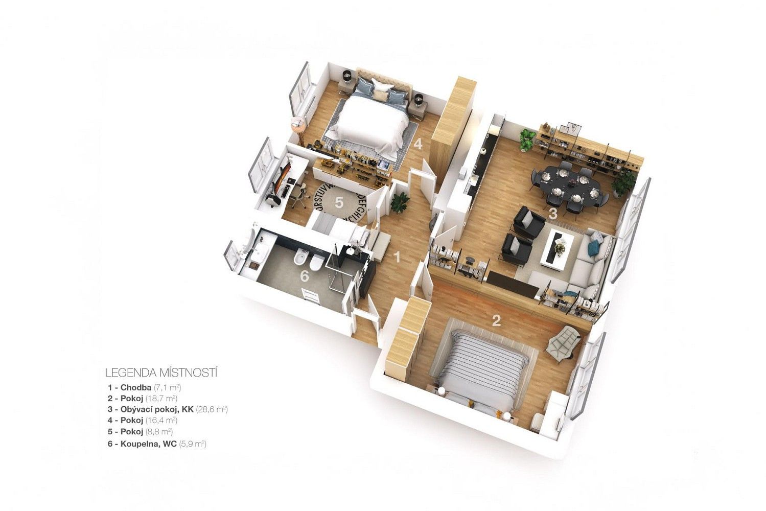 4+kk, Praha - Hodkovičky, okres Praha 4, Hlavní město Praha, 85 m² - 2