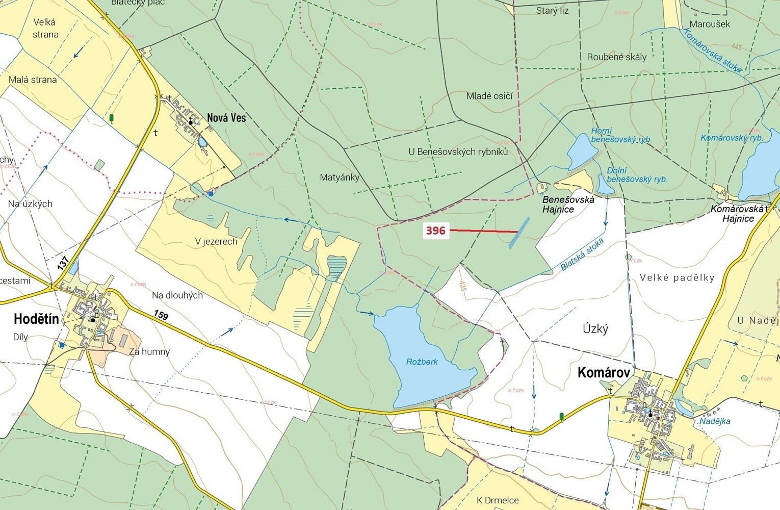 Les, 3 832 m²