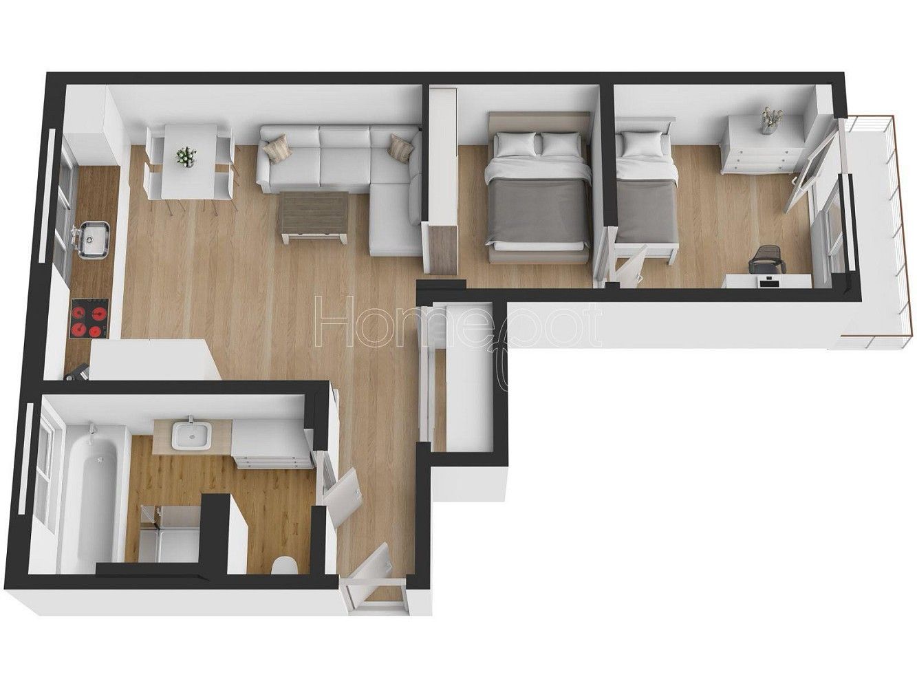 Prodej byt 2+kk - Dudkova, Praha 9 - Letňany, 50 m² - 5