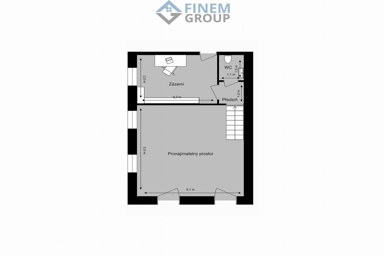 Obchodní prostory · 41 m² · Skuherského, České Budějovice - České Budějovice 3 - 4