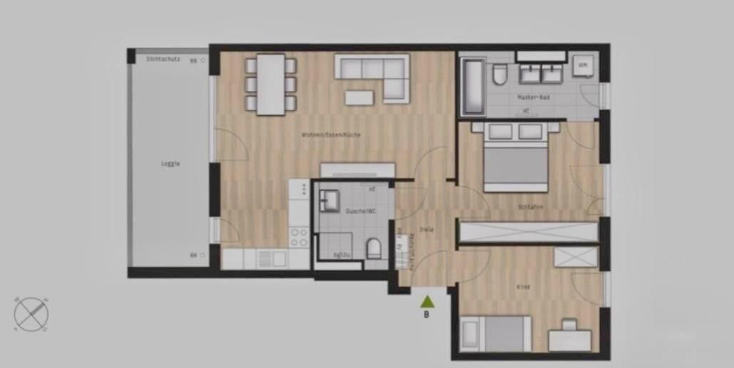 3+1, Vaterstetten Vaterstetten Bayern 85591, 79 m² - 2