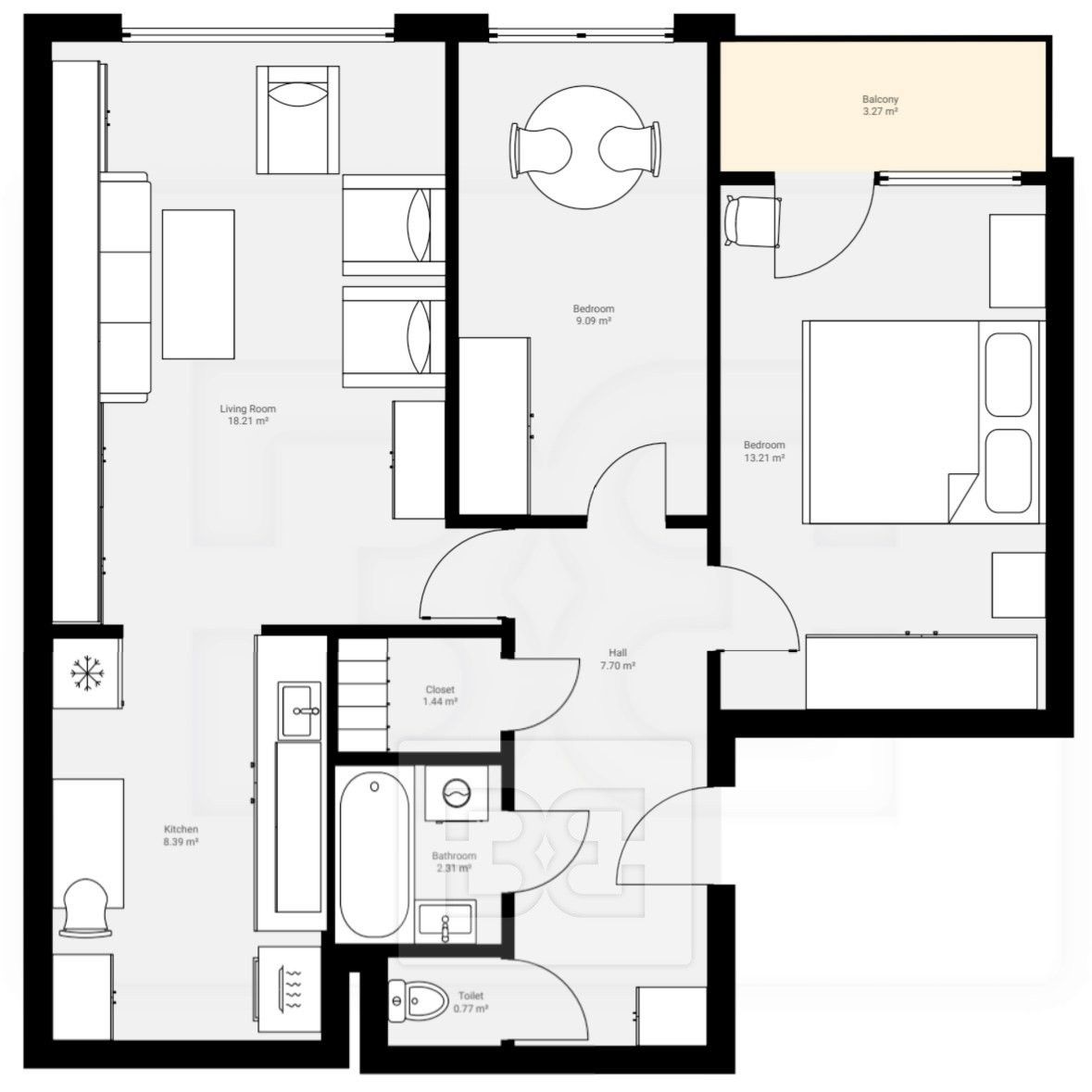Byt 3+kk · 66 m² · Jažlovická 1318, Praha Chodov - 3