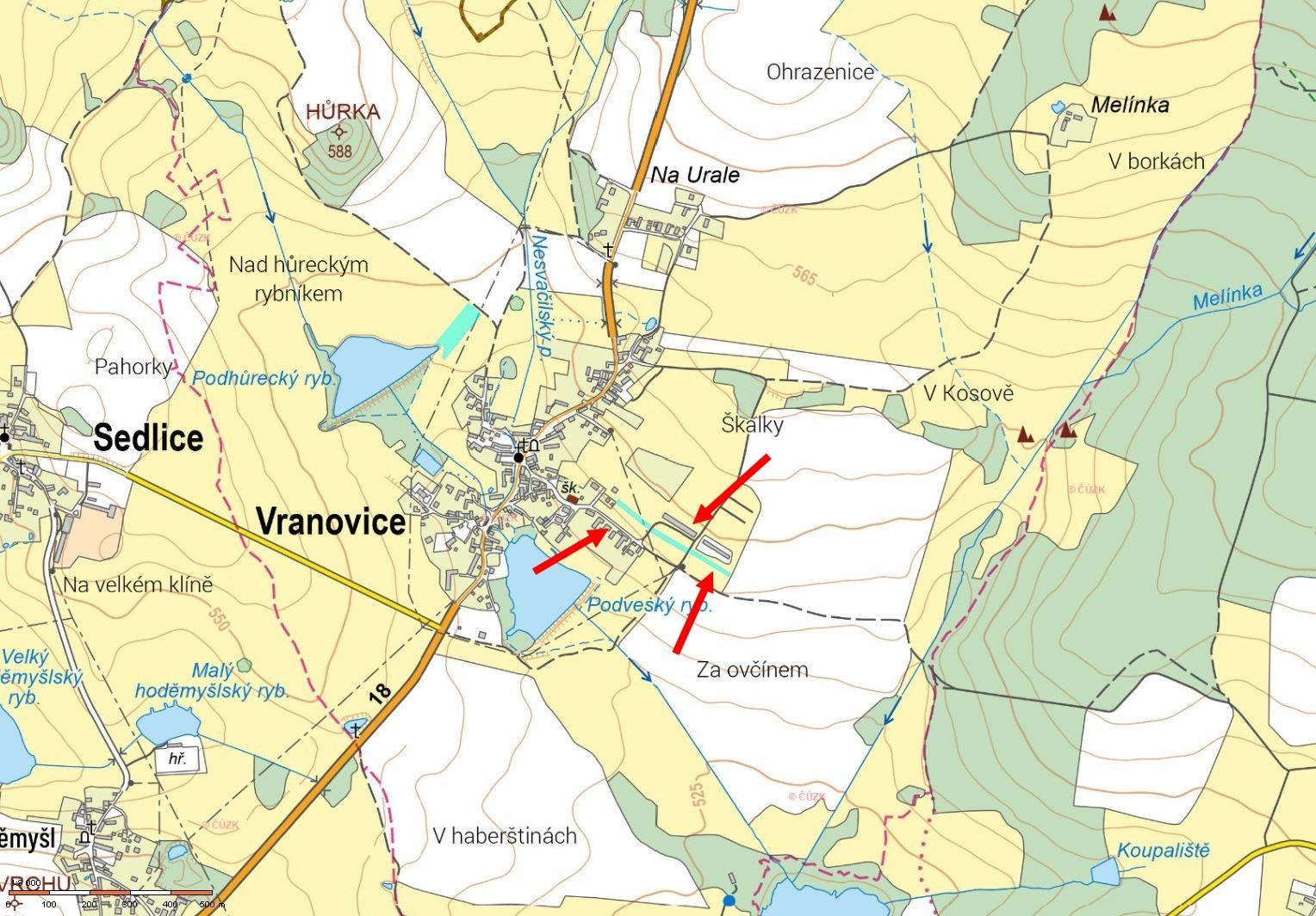 Prodej zemědělský pozemek - Vranovice, Příbram, 3 258 m² - 5
