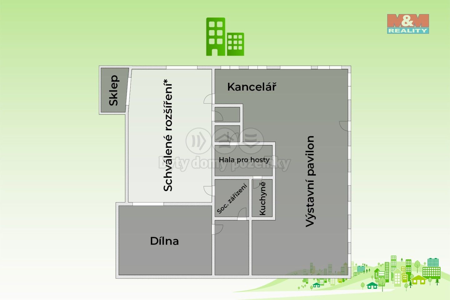 Obchodní prostory, Šarovy, 400 m² - 2