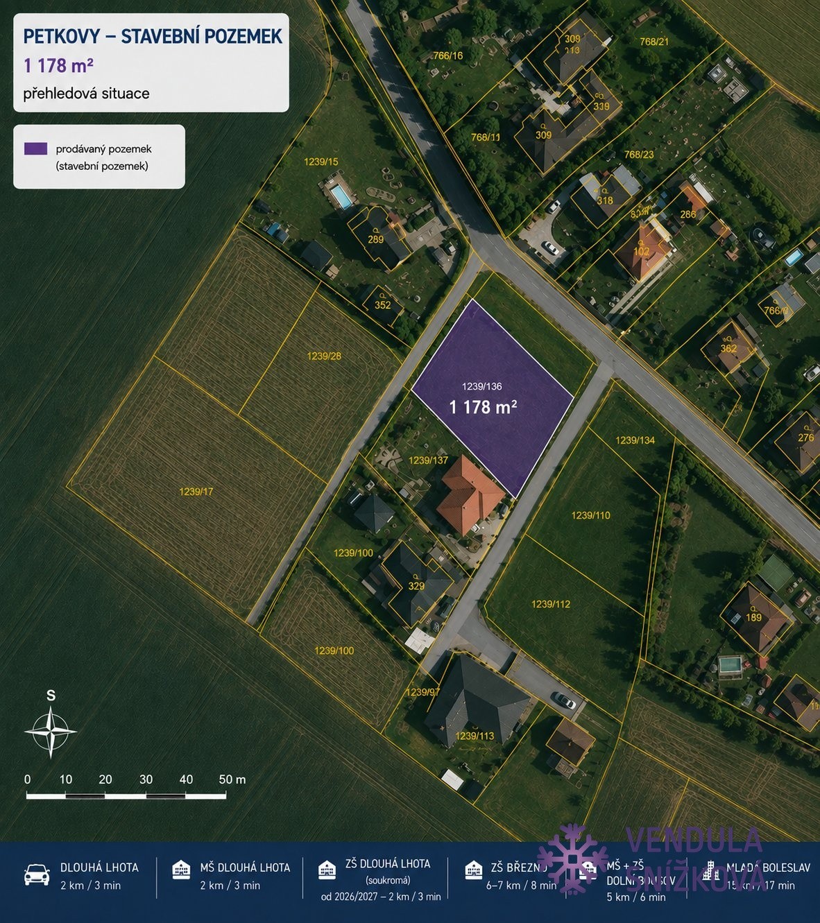 Pozemek pro bydlení · 1 178 m² · Petkovy - 3