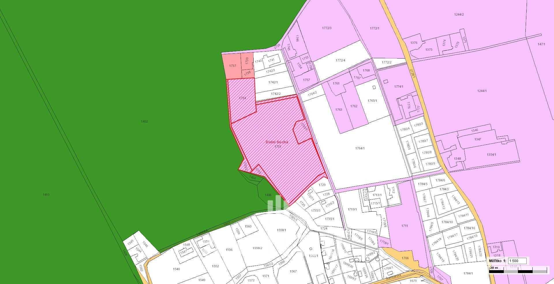 Prodej pozemek pro bydlení - U Obory, Havířov