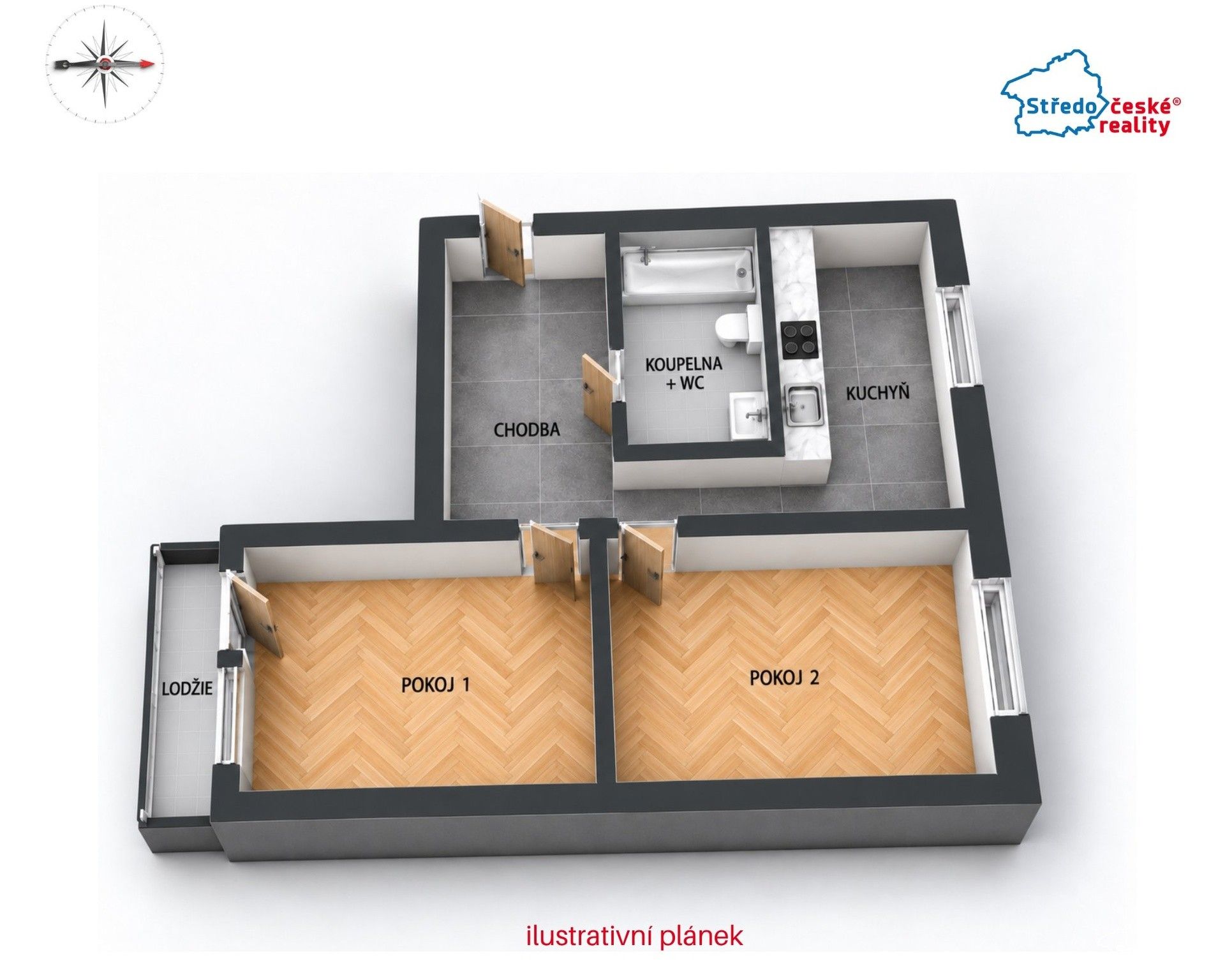 Byt 2+1 · 52 m² · Práčská, Praha Záběhlice - 3