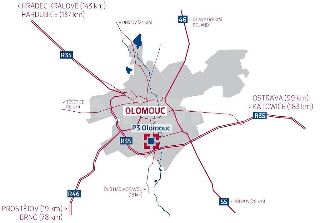Pronájem sklad - Dolní novosadská, Olomouc - Nemilany, 1 368 m² - 5