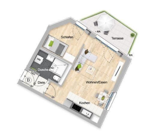 2+1, Aubing Colmdorfstraße Aubing München Aubing Bayern 81249, 47 m² - 2
