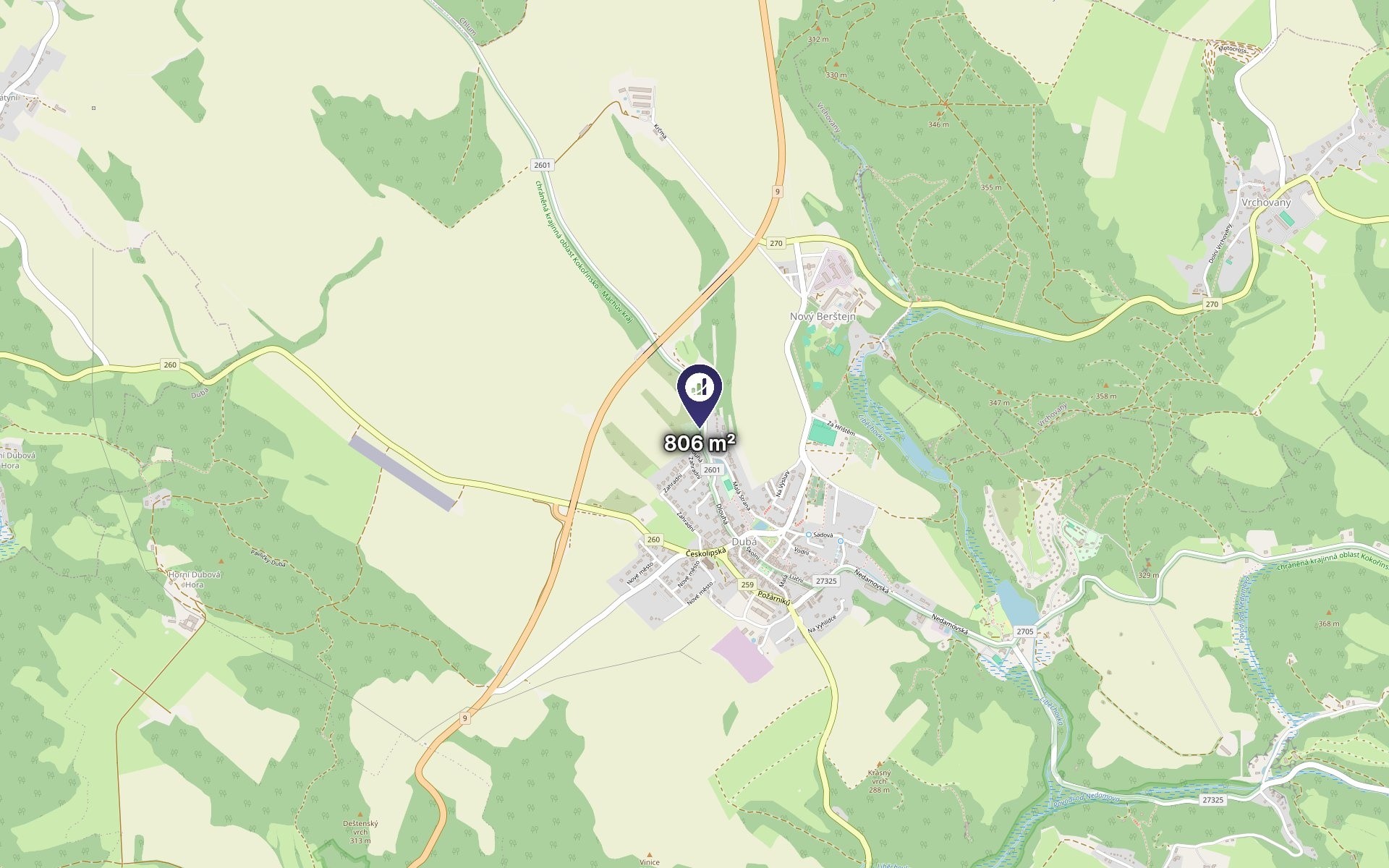 Pozemek pro bydlení · 806 m² · Dubá - 3