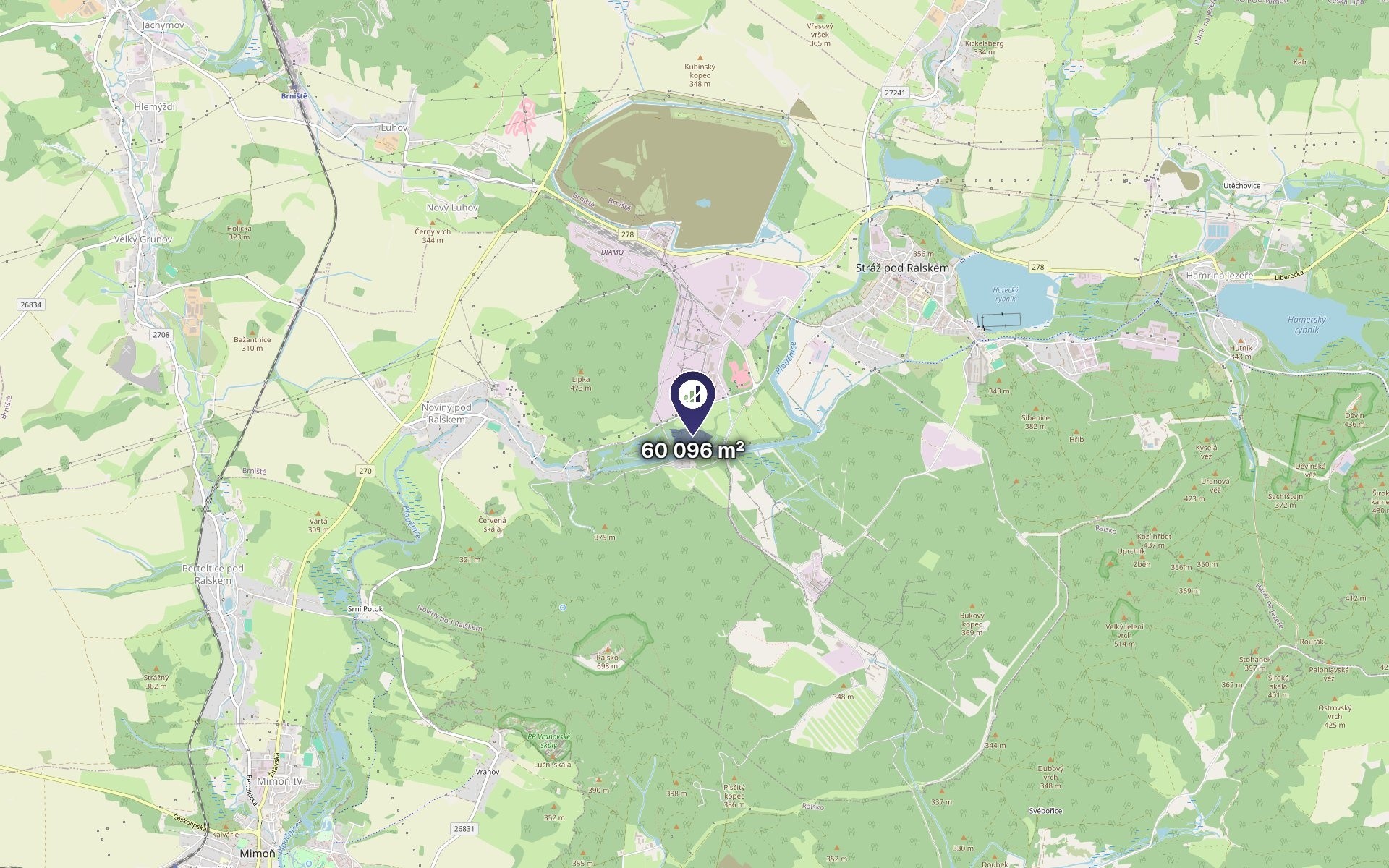 Louka · 60 096 m² · Stráž pod Ralskem - 3