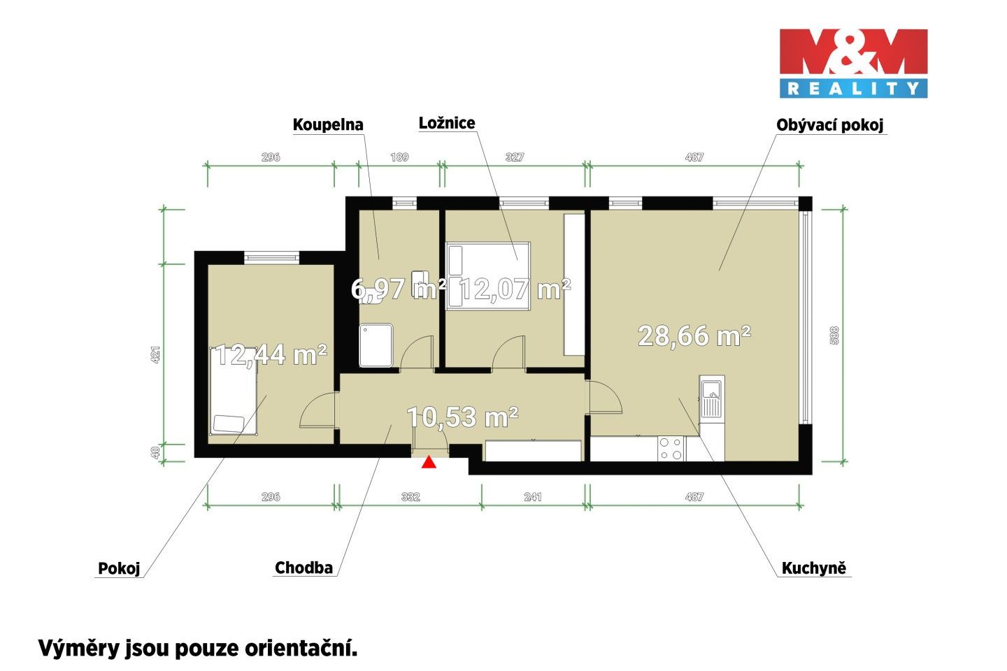 3+kk, U Tržiště, Plzeň, 70 m² - 2