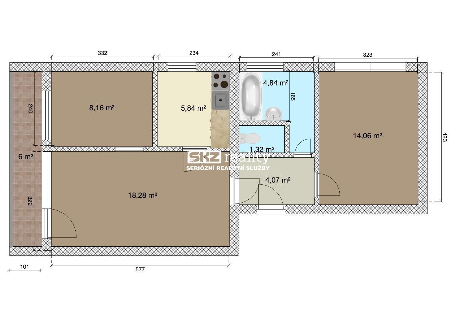 3+1, Vilémovská, Dolní Poustevna, 57 m² - 2