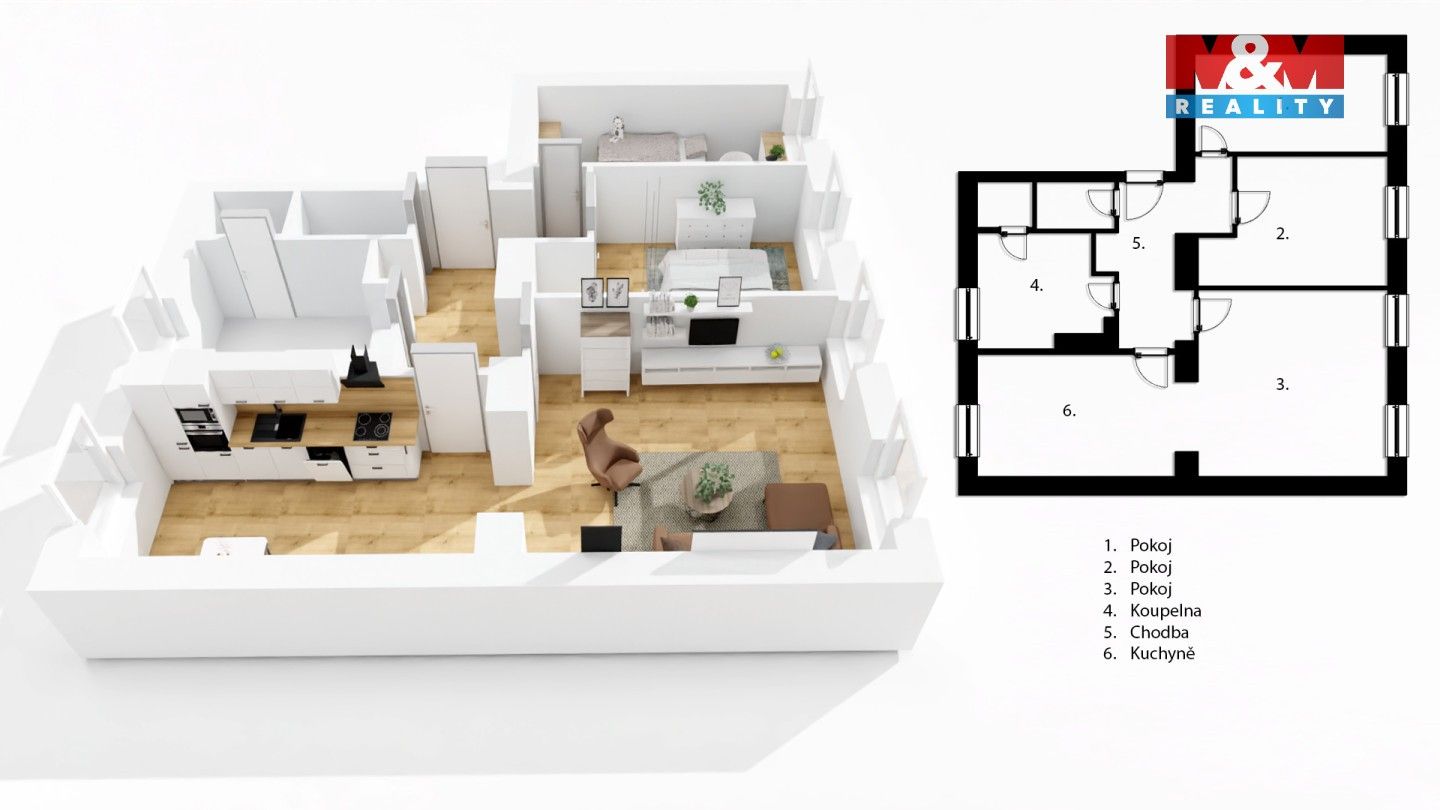 Prodej byt 3+1 - Nákladní, Jablonec nad Nisou, 72 m²