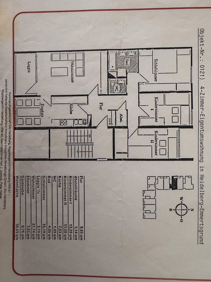 4+1, Otto-Hahn-Platz 6 Heidelberg Emmertsgrund Baden-Württemberg 69126, 99 m² - 2