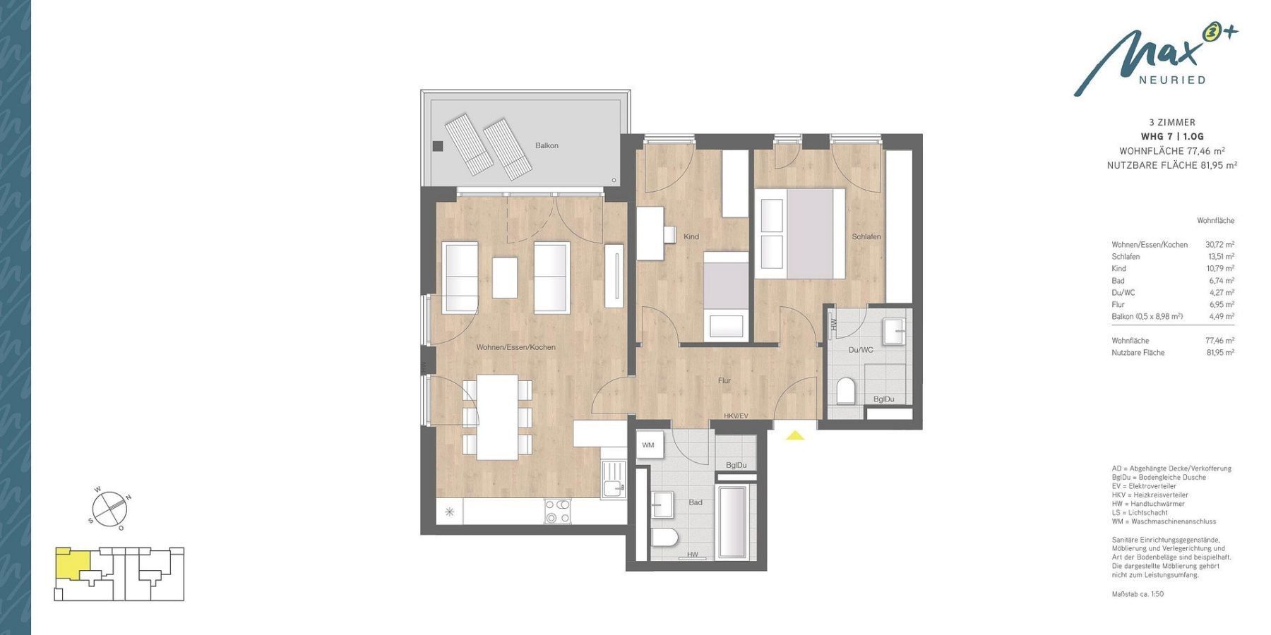 3+1, Maxhofweg Neuried bei München Bayern 82061, 78 m² - 1